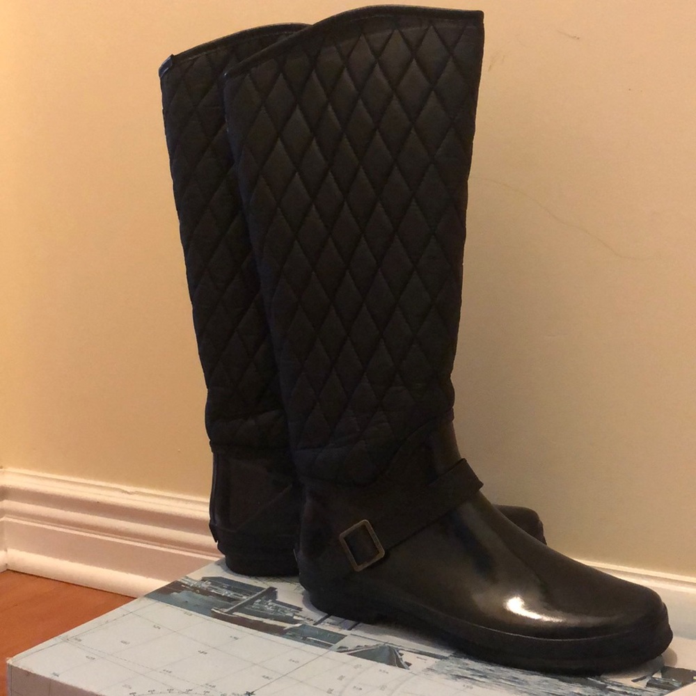 Sperry women’s black rain boots